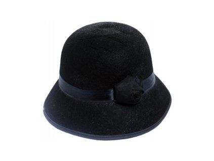 Klobouk dámský se stuhou, černý