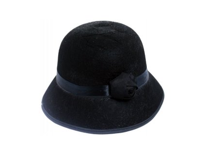 Klobouk dámský se stuhou, černý