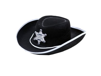 Klobouk šerif dětský, černý