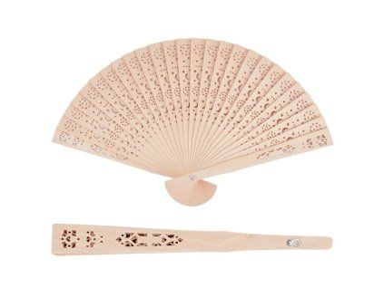 Vějíř dřevěný, 20 cm