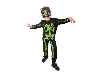 Kostým dětský NEON Kostlivec, vel. S