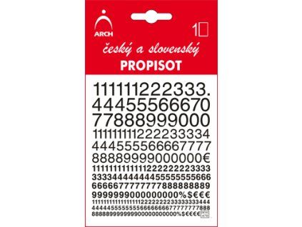 Propisot čísla 3, 5, 7, 10 mm, černý