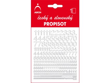 Propisot čísla 3, 5, 7, 10 mm, bílý