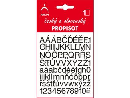 Propisot písmena 10 mm, černý