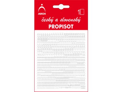 Propisot písmena 3 mm, bílý