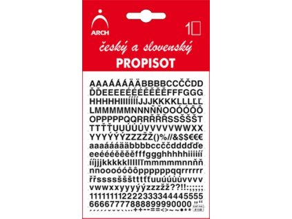 Propisot písmena 5 mm, černý