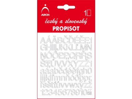 Propisot písmena 10 mm, bílý