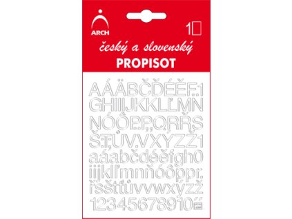 Propisot písmena 10 mm, bílý