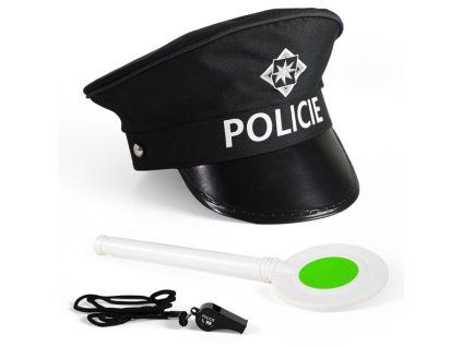 Kostým - sada policie s terčíkem a píšťalkou