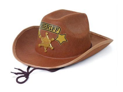 Klobouk šerif, dětský, hnědý