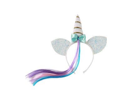 Čelenka jednorožec s barevným pramínkem