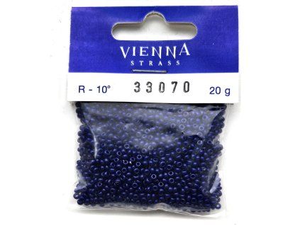 Korálky - rokajly, 2,3 mm, tmavě modré 20 g