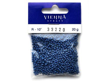 Korálky - rokajly, 2,3 mm, středně modré 20 g