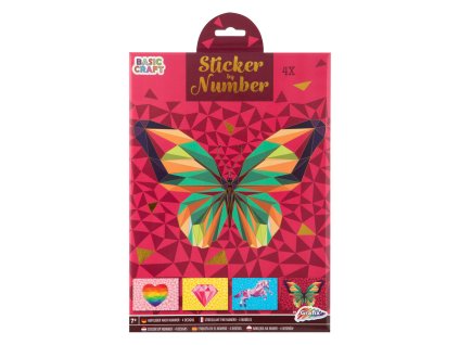 Samolepkování podle čísel - Motýl