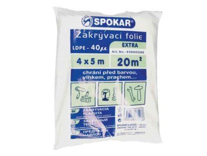 Zakrývací plachta polyetylenová, 4 x 5 m, extra plus 0,04 mm