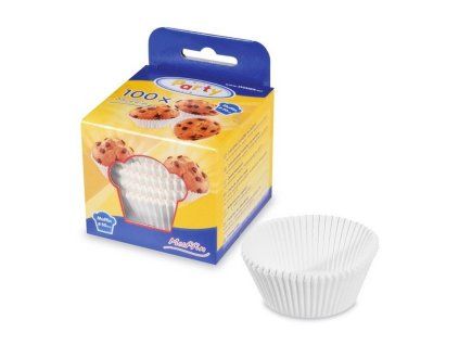 Košíček na muffiny, bílý, průměr 50 mm, 100 ks