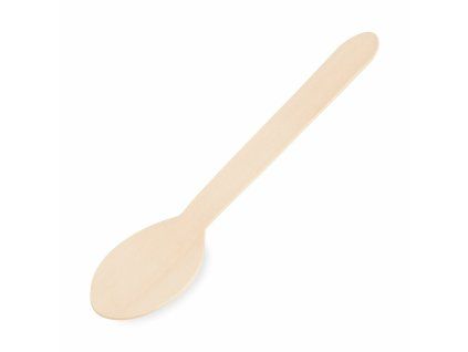 Lžíce dřevěná, 16 cm, 100 ks
