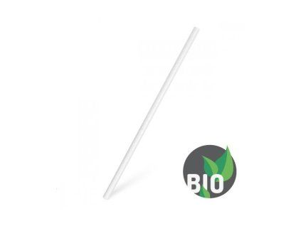 Brčka papírová, bílá, 100 ks