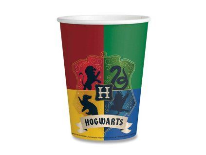 Kelímky papírové Harry Potter, 8 ks