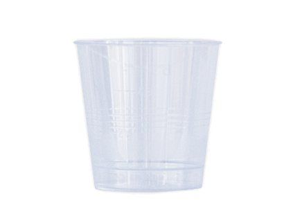 Kelímek plastový, 20 ml, čirý, 12 ks, na panáka