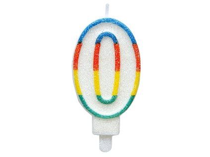 Dortová svíčka třpytivá číslo 0