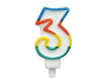 Dortová svíčka třpytivá číslo 3