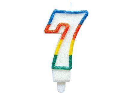 Dortová svíčka třpytivá číslo 7