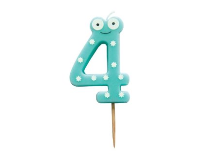 Dortová svíčka Veselé číslo 4