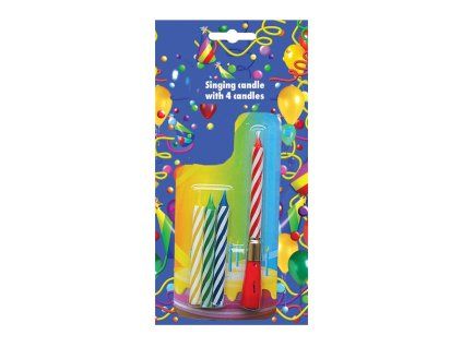 Dortová svíčka melodická, 4 ks