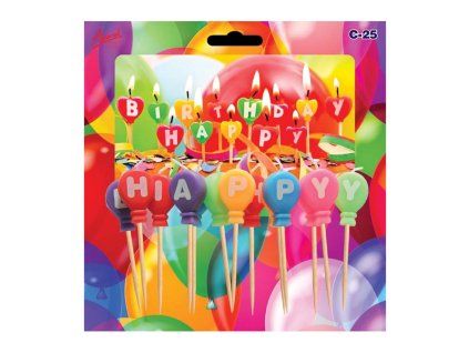 Dortové svíčky Happy Birthday