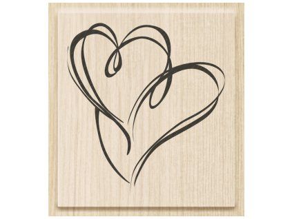 Razítko svatební - Propletená srdce, 5 x 5 cm