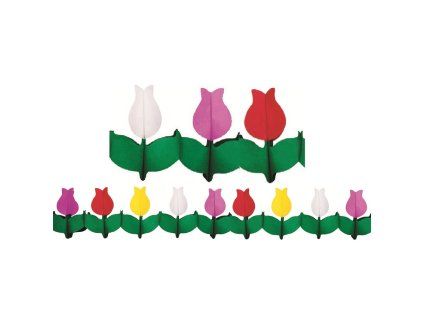 Girlanda tulipány, 4 m