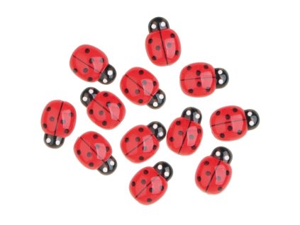 Dekorační berušky samolepící, 2 cm, 12 ks