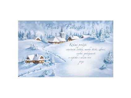 Přání novoroční MFP - Zimní vesnička