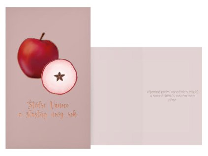 Přání vánoční MFP - Rozkrojené jablko