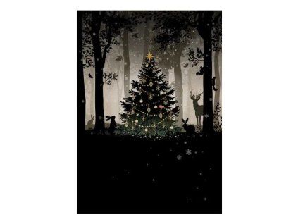 Přání Bug Art A6, vánoční - Stromeček v lese