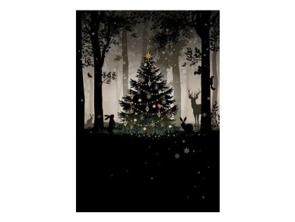 Přání Bug Art A6, vánoční - Stromeček v lese