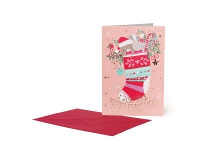 Vánoční přání 3D Christmas Sock