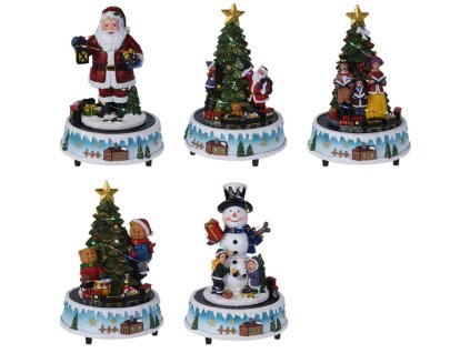 Figurka svítící LED s pohybem a hudbou, 22 cm