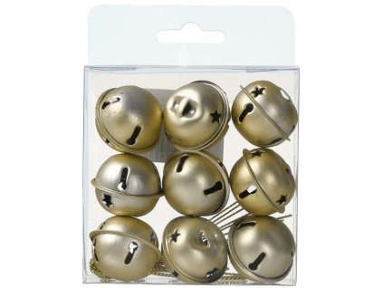 Rolničky vánoční, Champagne, 9 ks