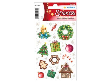 Vánoční samolepky, 3 archy - Vánoční čas