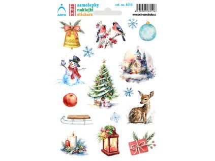 Vánoční samolepky 12 ks