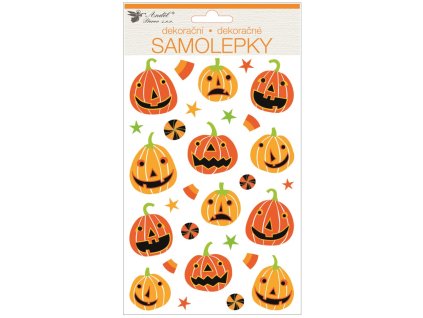 Samolepky 3D dýně pěnové, 14 x 25 cm