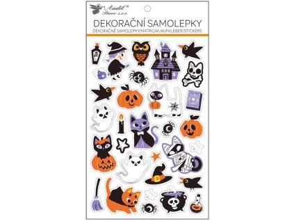 Samolepky Halloween kočky, 14 x 25 cm