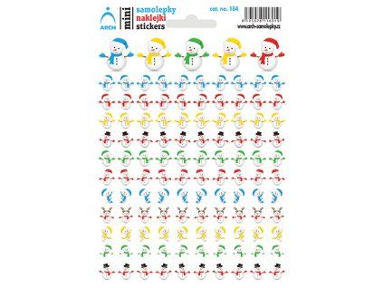 Samolepky vánoční Sněhuláčci, 116 ks