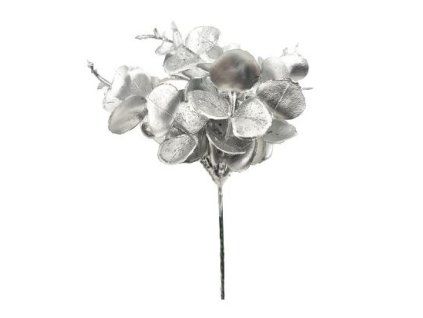 Dekorace větvička eucalyptus stříbrný, 22 cm