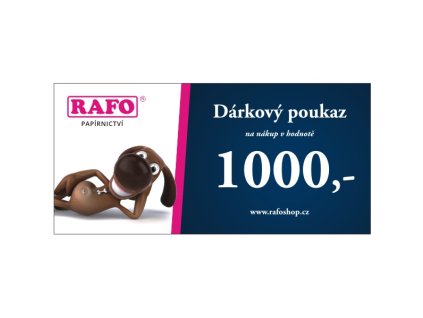 Dárkový poukaz RAFOshop.cz v hodnotě 1000 Kč