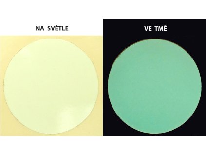 Svítící samolepka kolečko průměr 6 cm