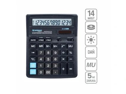 Kalkulačka Donau TECH 4141 kancelářská, černá