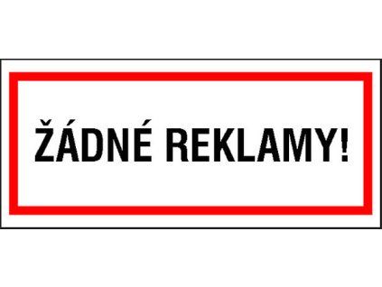 Samolepka Žádné reklamy, 12 x 5 cm